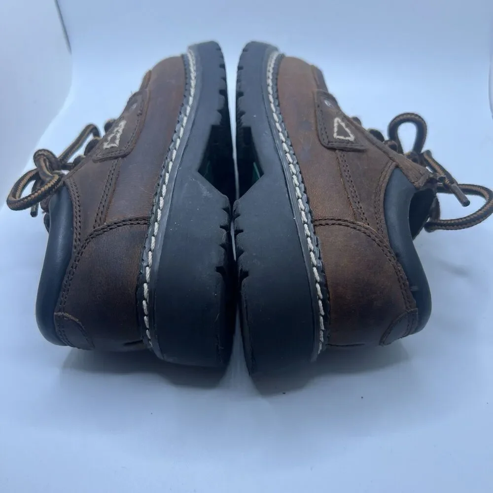 Buster Brown Baby Boy Full Leather Brown Quality Shoes Size 8.5 W Wide EUC